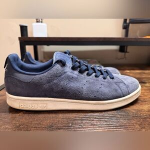 Adidas Stan Smith Classic Suede Blue Tennis Shoes Sneakers Size 10.5
